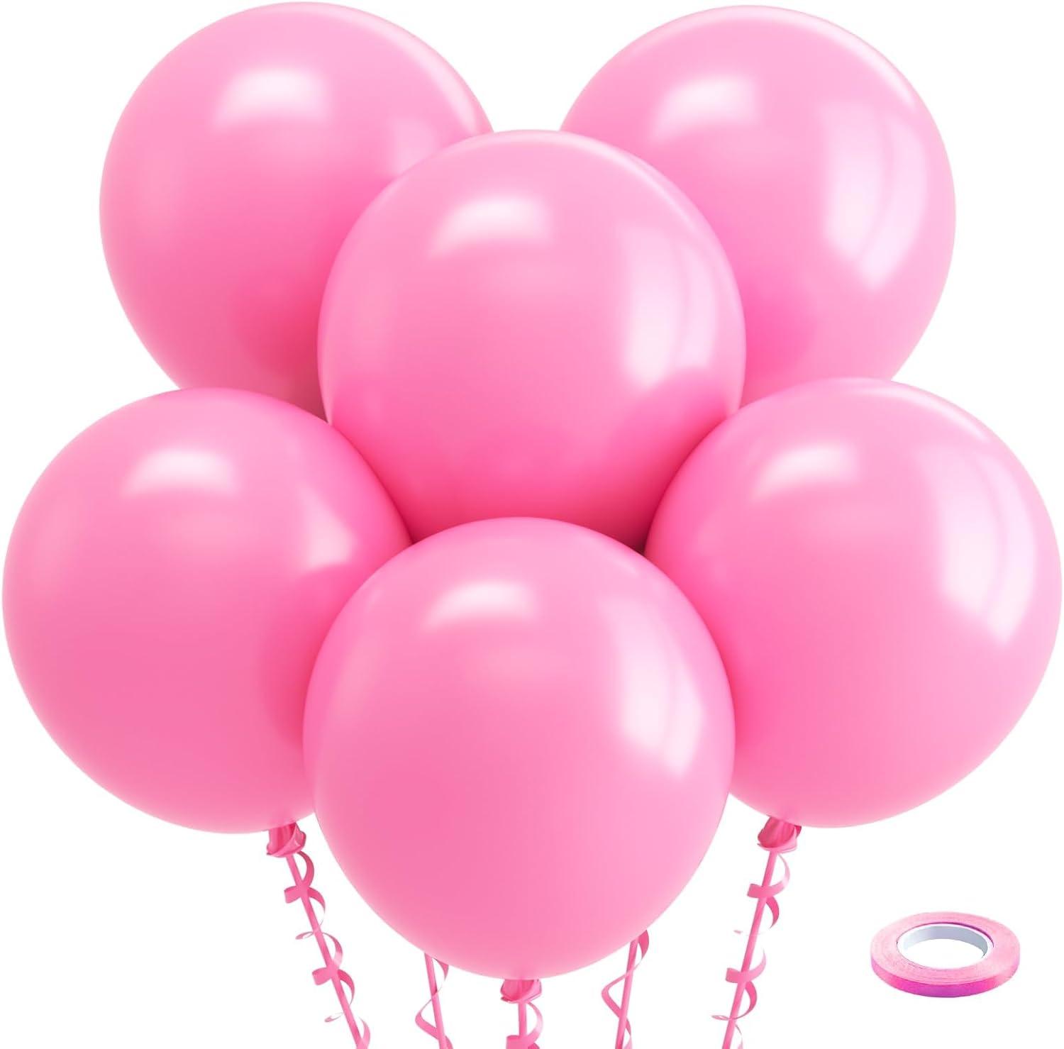 imageBezente Ivory White Balloons Latex Party Balloons 100 Pack 12 inch Round Helium Cream Beige Balloons for Wedding Birthday Gender Reveal Easter Tea Boho DecorationsA0092pink