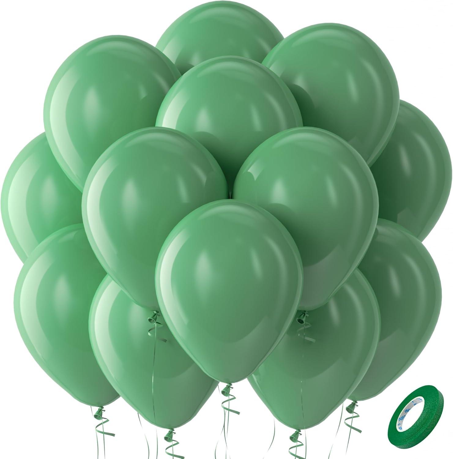 imageBezente Ivory White Balloons Latex Party Balloons 100 Pack 12 inch Round Helium Cream Beige Balloons for Wedding Birthday Gender Reveal Easter Tea Boho DecorationsA0085olive Green