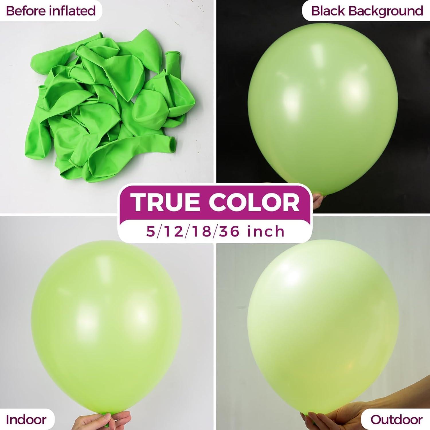 imageBezente Ivory White Balloons Latex Party Balloons 100 Pack 12 inch Round Helium Cream Beige Balloons for Wedding Birthday Gender Reveal Easter Tea Boho DecorationsA0081lime Green