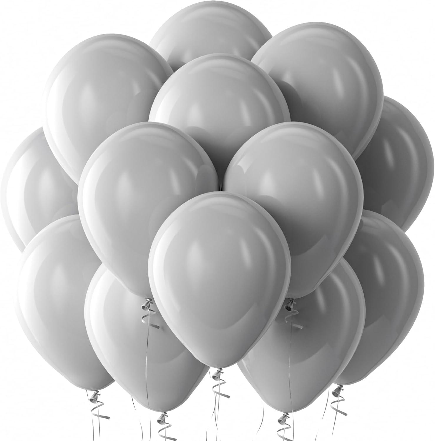 imageBezente Ivory White Balloons Latex Party Balloons 100 Pack 12 inch Round Helium Cream Beige Balloons for Wedding Birthday Gender Reveal Easter Tea Boho DecorationsA014gray