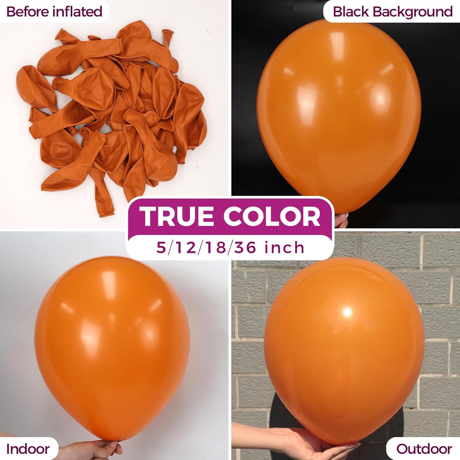 imageBezente Ivory White Balloons Latex Party Balloons 100 Pack 12 inch Round Helium Cream Beige Balloons for Wedding Birthday Gender Reveal Easter Tea Boho DecorationsA0113burnt Orange