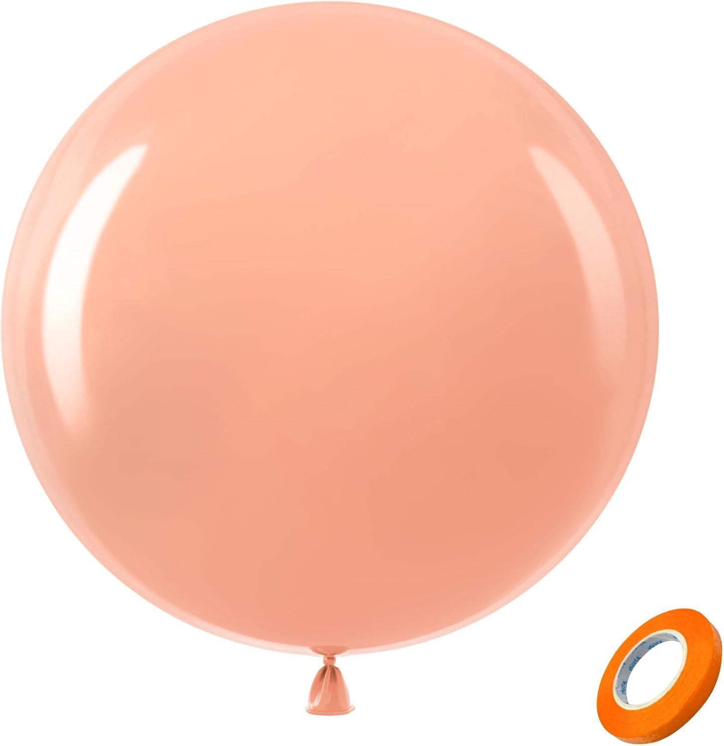imageBezente Ivory White Balloons Latex Party Balloons 100 Pack 12 inch Round Helium Cream Beige Balloons for Wedding Birthday Gender Reveal Easter Tea Boho DecorationsA0111pastel Orange