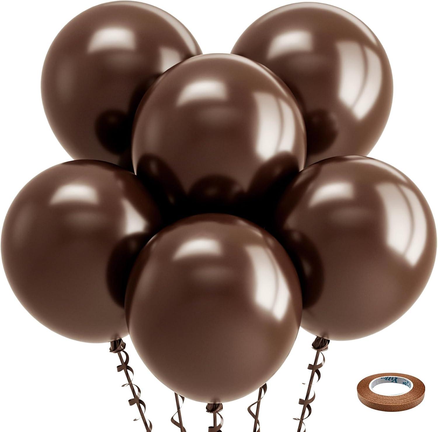 imageBezente Ivory White Balloons Latex Party Balloons 100 Pack 12 inch Round Helium Cream Beige Balloons for Wedding Birthday Gender Reveal Easter Tea Boho DecorationsA0122brown