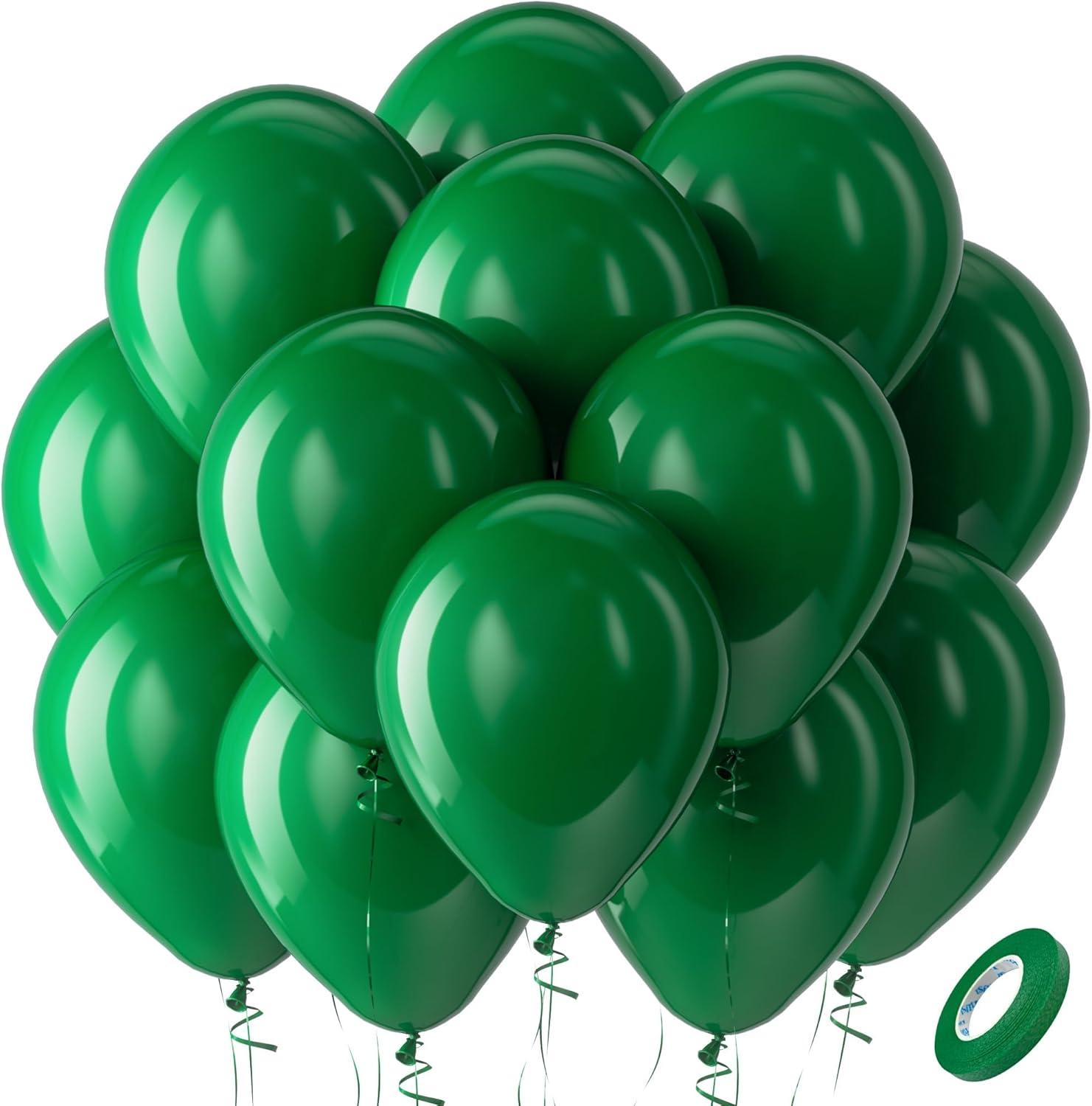 imageBezente Ivory White Balloons Latex Party Balloons 100 Pack 12 inch Round Helium Cream Beige Balloons for Wedding Birthday Gender Reveal Easter Tea Boho DecorationsA0084dark Green