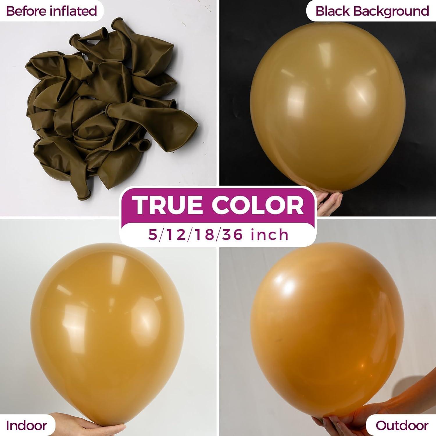 imageBezente Ivory White Balloons Latex Party Balloons 100 Pack 12 inch Round Helium Cream Beige Balloons for Wedding Birthday Gender Reveal Easter Tea Boho DecorationsA0121light Brown
