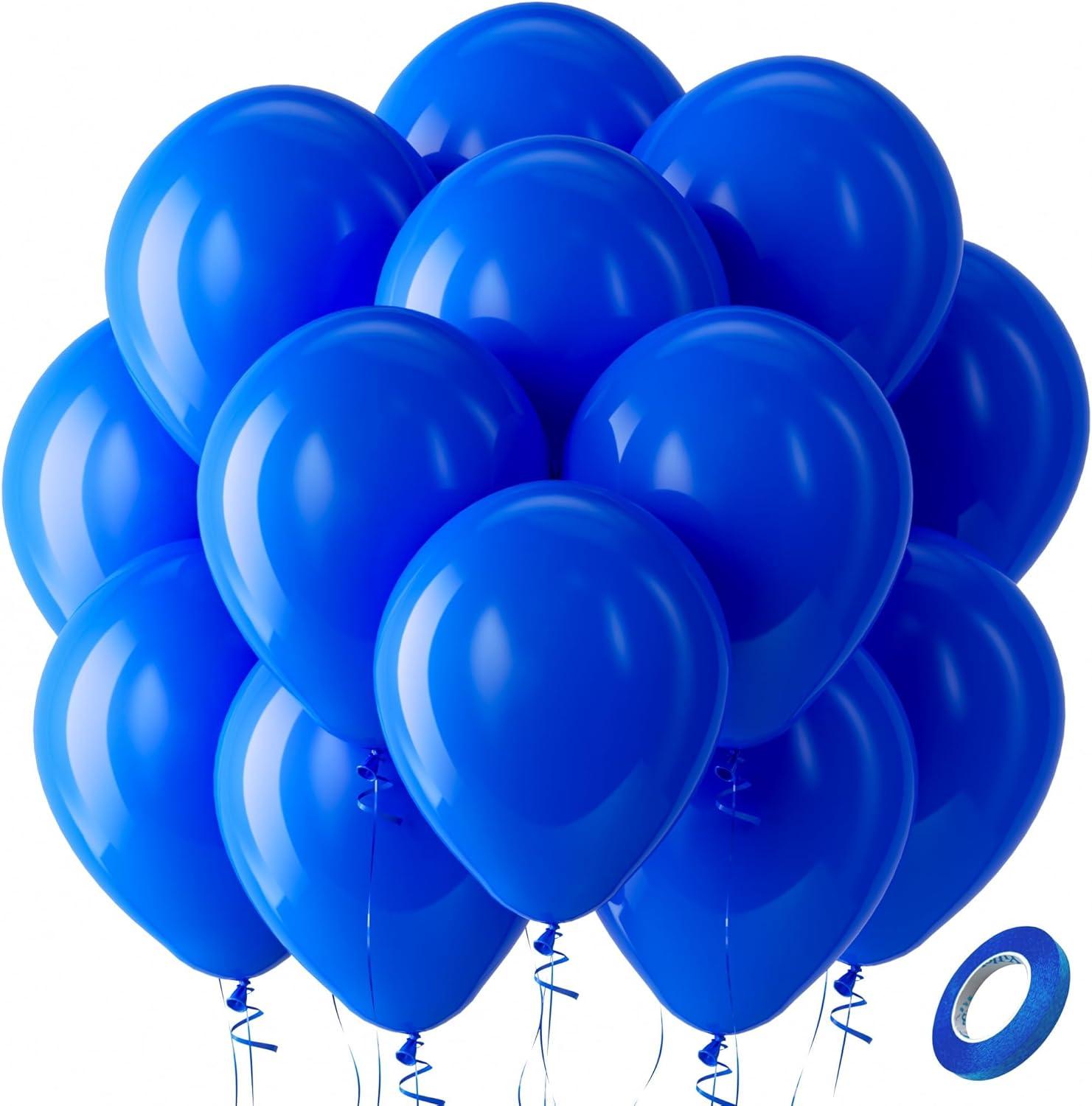 imageBezente Ivory White Balloons Latex Party Balloons 100 Pack 12 inch Round Helium Cream Beige Balloons for Wedding Birthday Gender Reveal Easter Tea Boho DecorationsA0075royal Blue