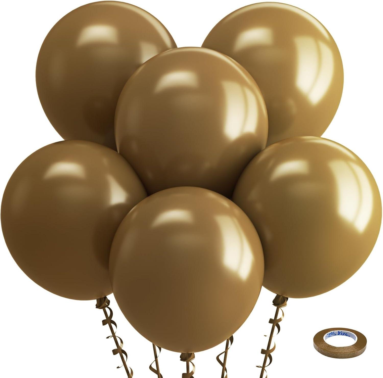 imageBezente Ivory White Balloons Latex Party Balloons 100 Pack 12 inch Round Helium Cream Beige Balloons for Wedding Birthday Gender Reveal Easter Tea Boho DecorationsA0121light Brown