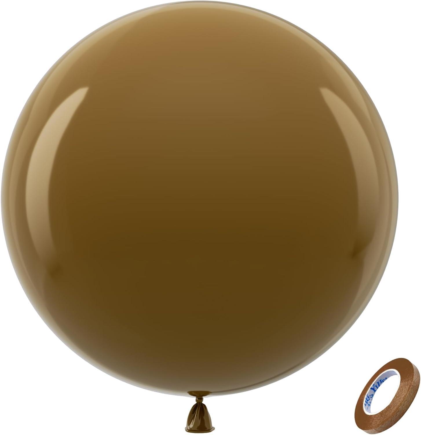 imageBezente Ivory White Balloons Latex Party Balloons 100 Pack 12 inch Round Helium Cream Beige Balloons for Wedding Birthday Gender Reveal Easter Tea Boho DecorationsA0121light Brown
