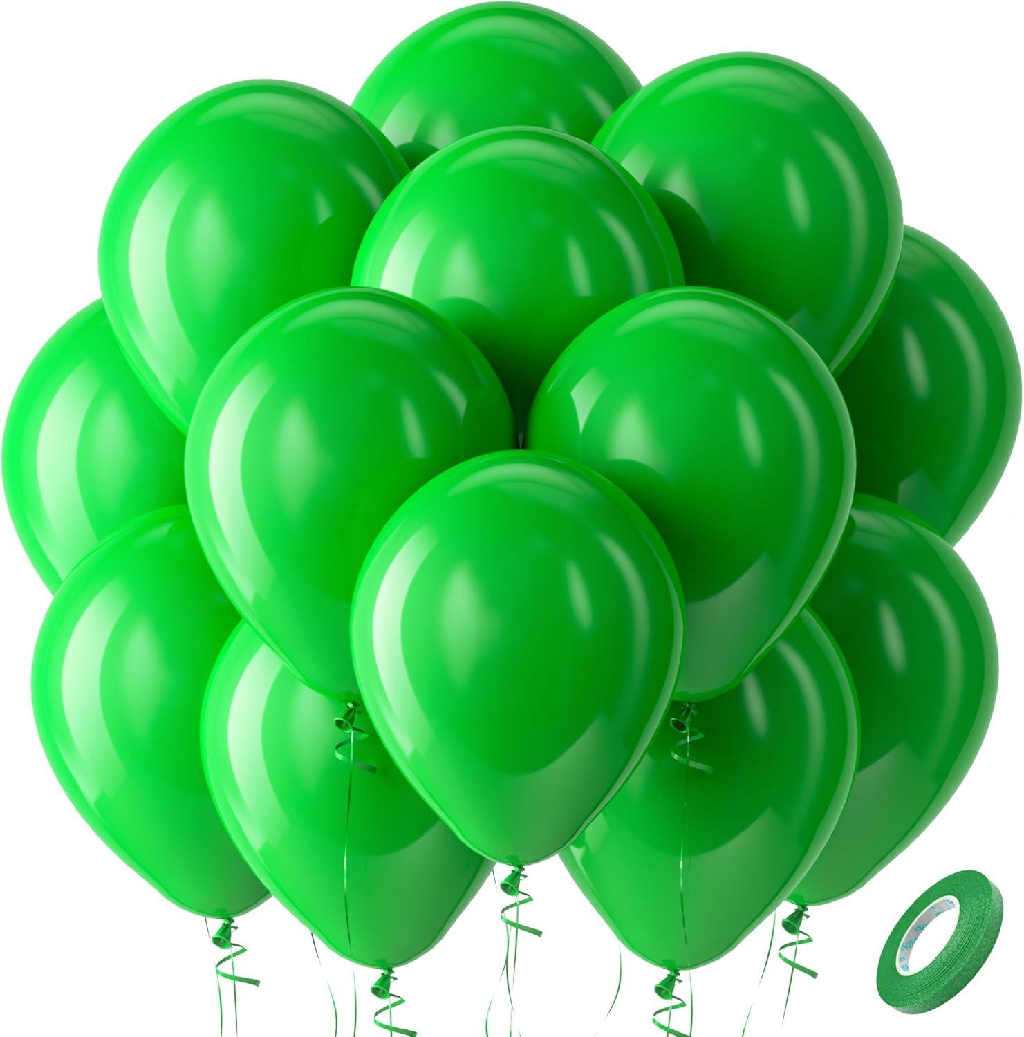 imageBezente Ivory White Balloons Latex Party Balloons 100 Pack 12 inch Round Helium Cream Beige Balloons for Wedding Birthday Gender Reveal Easter Tea Boho DecorationsA0082green
