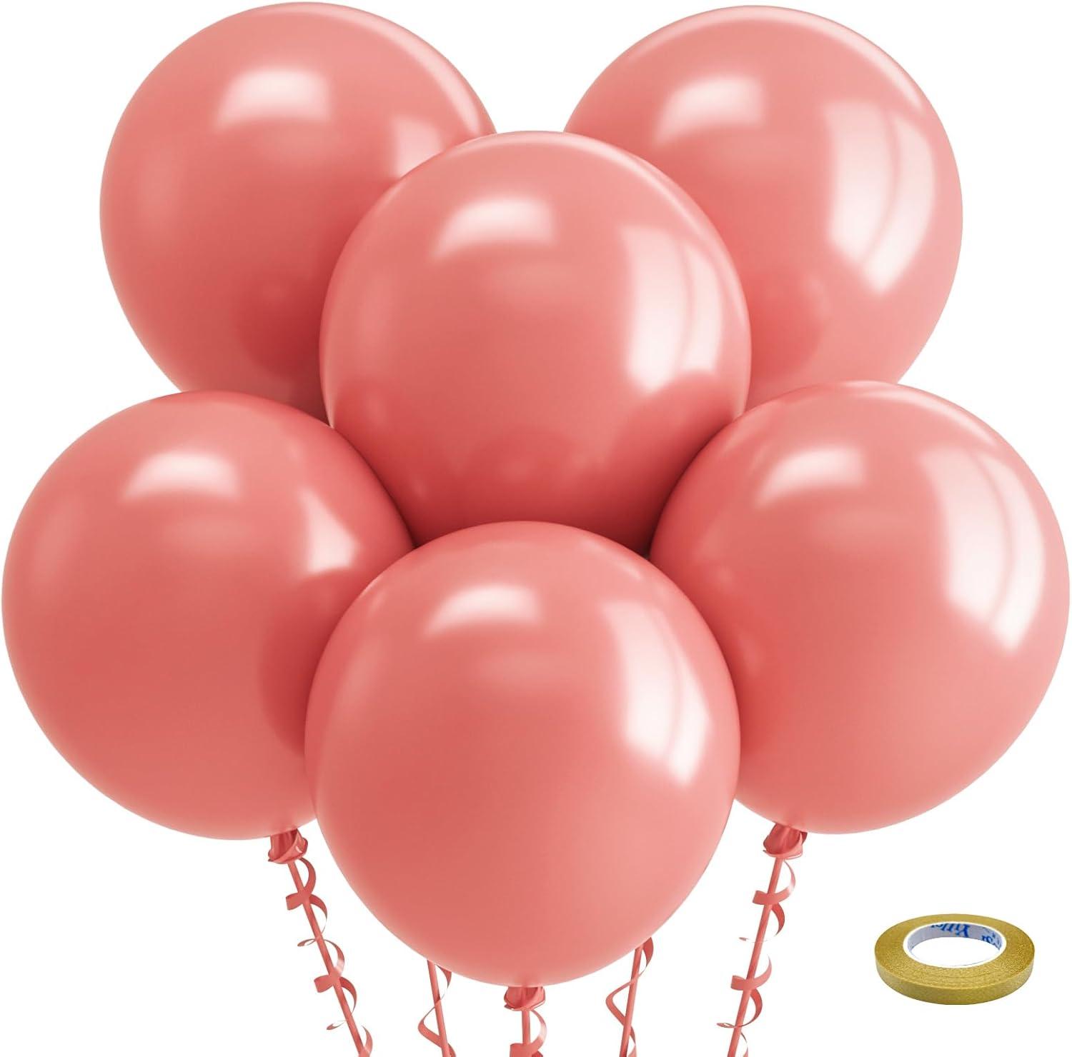 imageBezente Ivory White Balloons Latex Party Balloons 100 Pack 12 inch Round Helium Cream Beige Balloons for Wedding Birthday Gender Reveal Easter Tea Boho DecorationsA0093dusty Pink