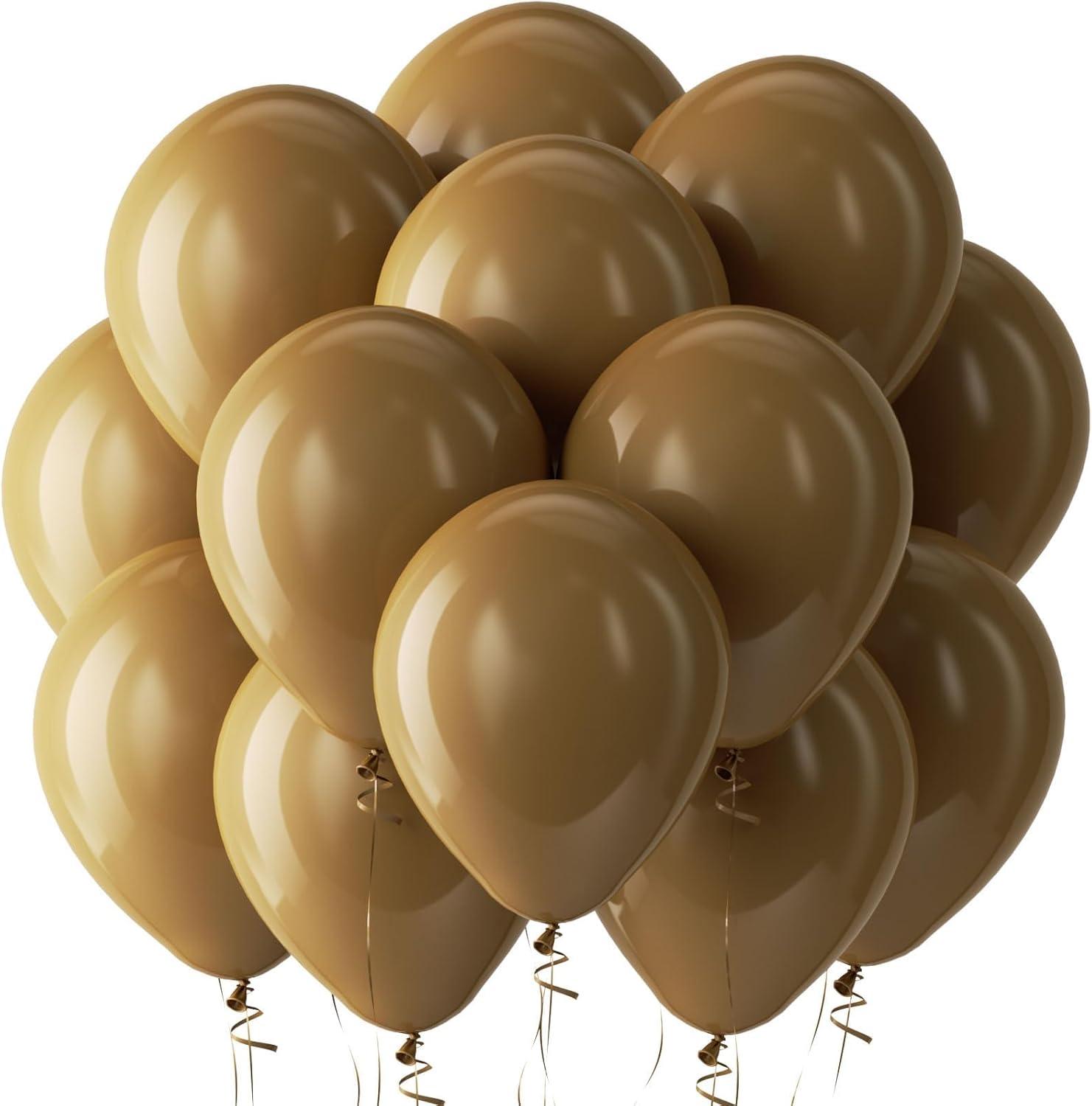 imageBezente Ivory White Balloons Latex Party Balloons 100 Pack 12 inch Round Helium Cream Beige Balloons for Wedding Birthday Gender Reveal Easter Tea Boho DecorationsA0121light Brown