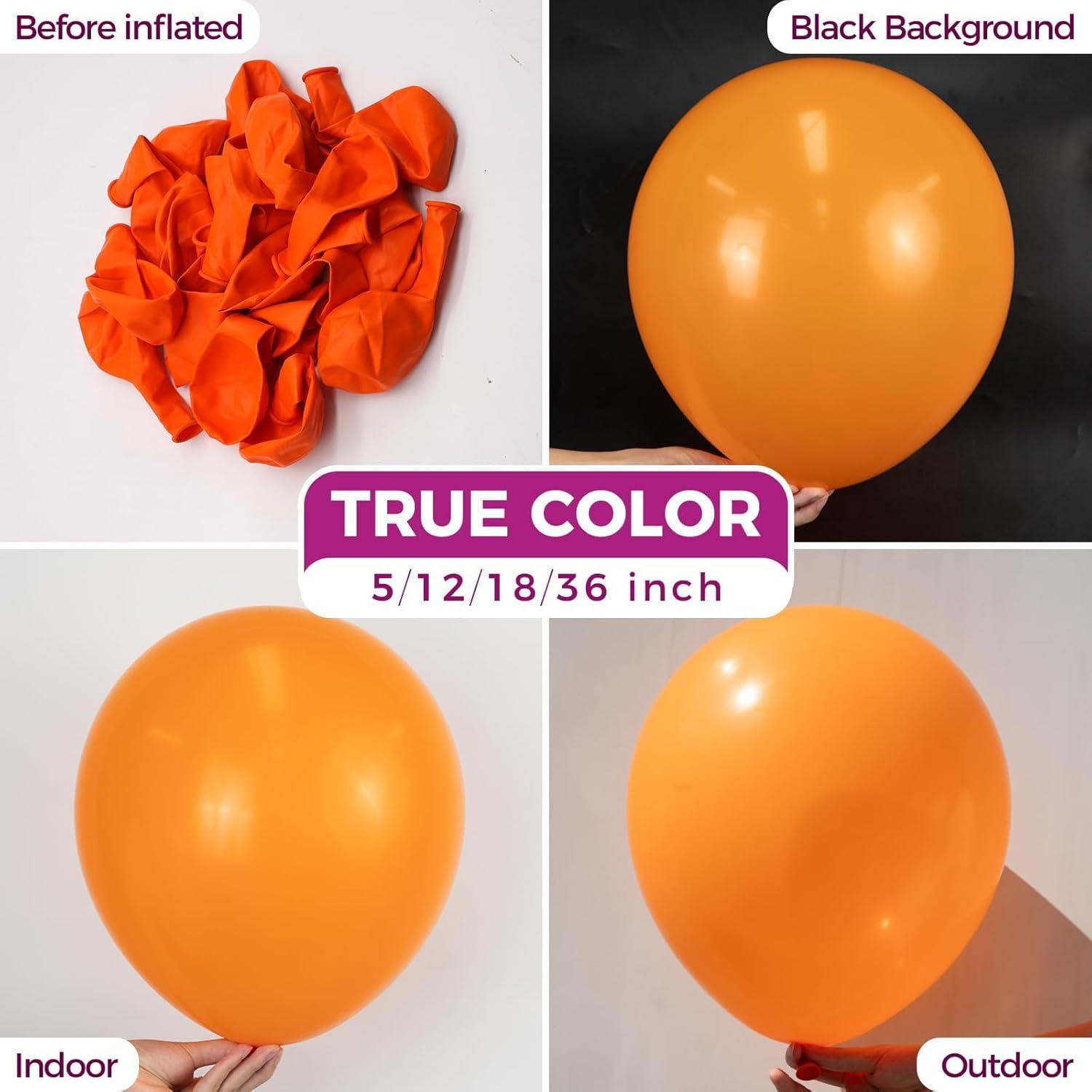 imageBezente Ivory White Balloons Latex Party Balloons 100 Pack 12 inch Round Helium Cream Beige Balloons for Wedding Birthday Gender Reveal Easter Tea Boho DecorationsA0112orange