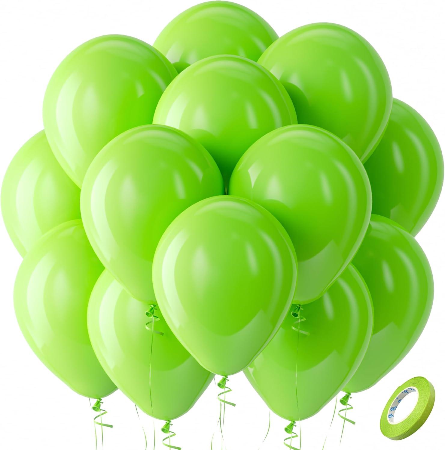 imageBezente Ivory White Balloons Latex Party Balloons 100 Pack 12 inch Round Helium Cream Beige Balloons for Wedding Birthday Gender Reveal Easter Tea Boho DecorationsA0081lime Green