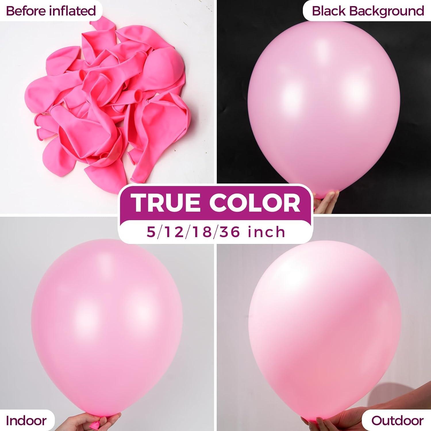 imageBezente Ivory White Balloons Latex Party Balloons 100 Pack 12 inch Round Helium Cream Beige Balloons for Wedding Birthday Gender Reveal Easter Tea Boho DecorationsA0092pink