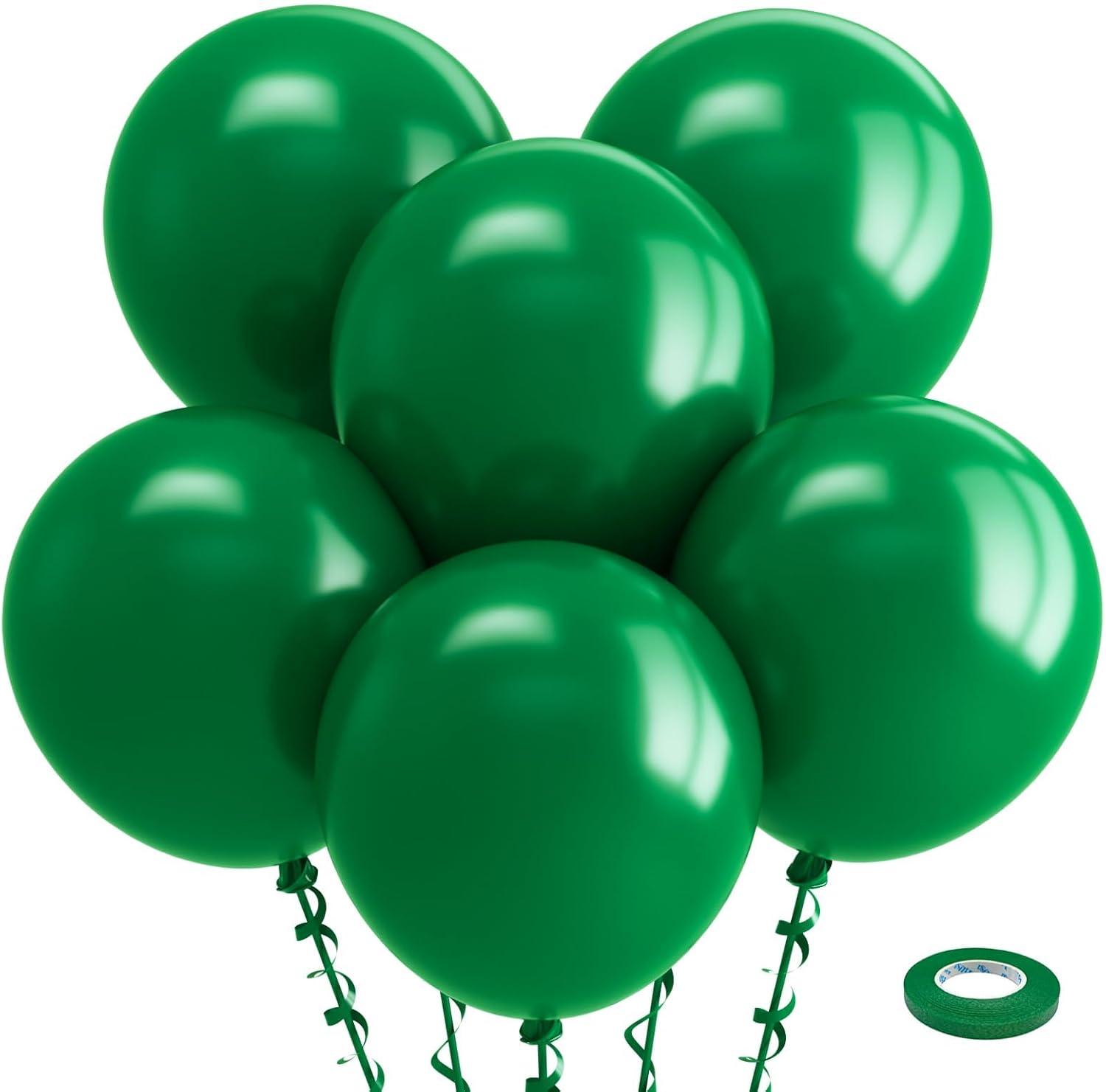 imageBezente Ivory White Balloons Latex Party Balloons 100 Pack 12 inch Round Helium Cream Beige Balloons for Wedding Birthday Gender Reveal Easter Tea Boho DecorationsA0084dark Green