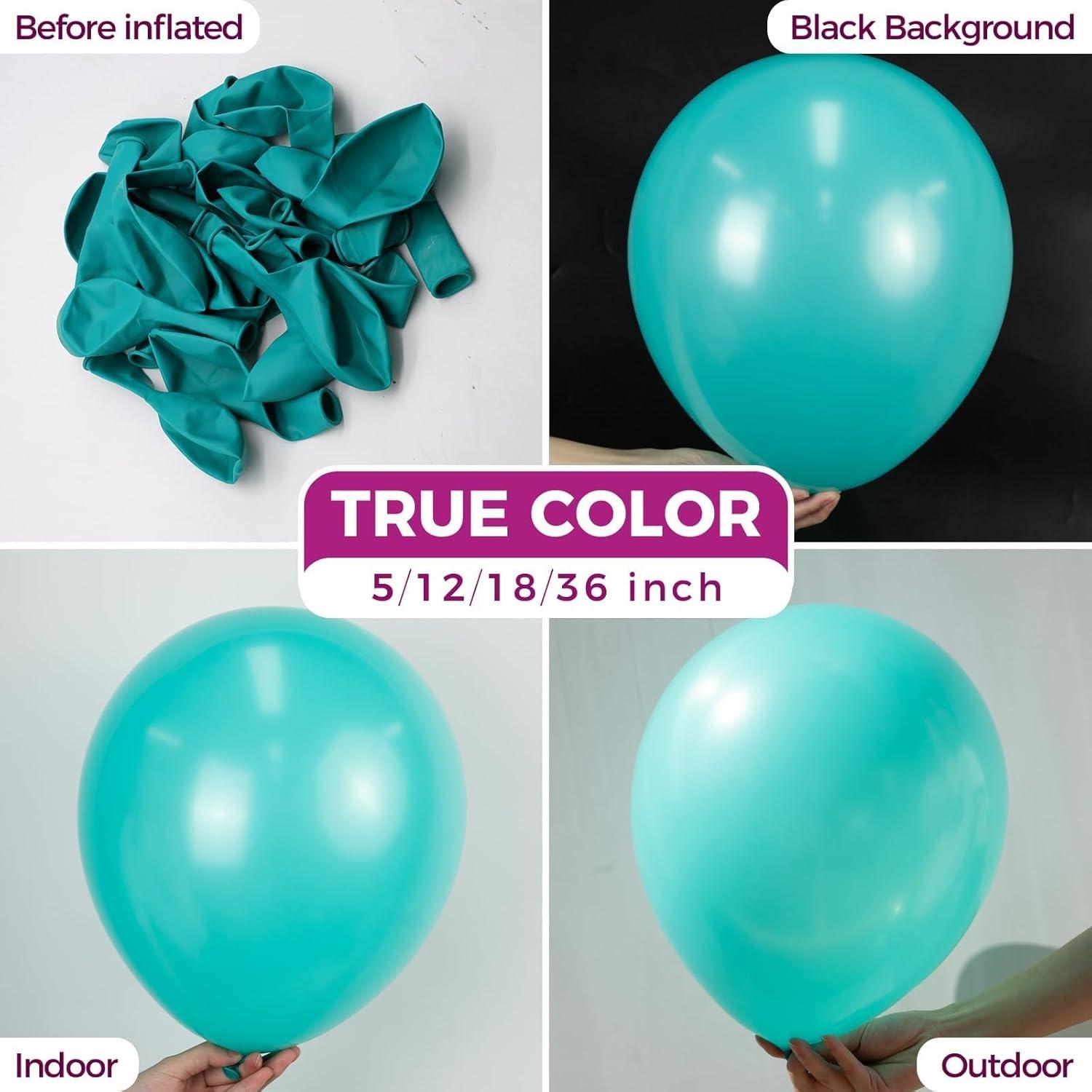 imageBezente Ivory White Balloons Latex Party Balloons 100 Pack 12 inch Round Helium Cream Beige Balloons for Wedding Birthday Gender Reveal Easter Tea Boho DecorationsA0076teal Blue