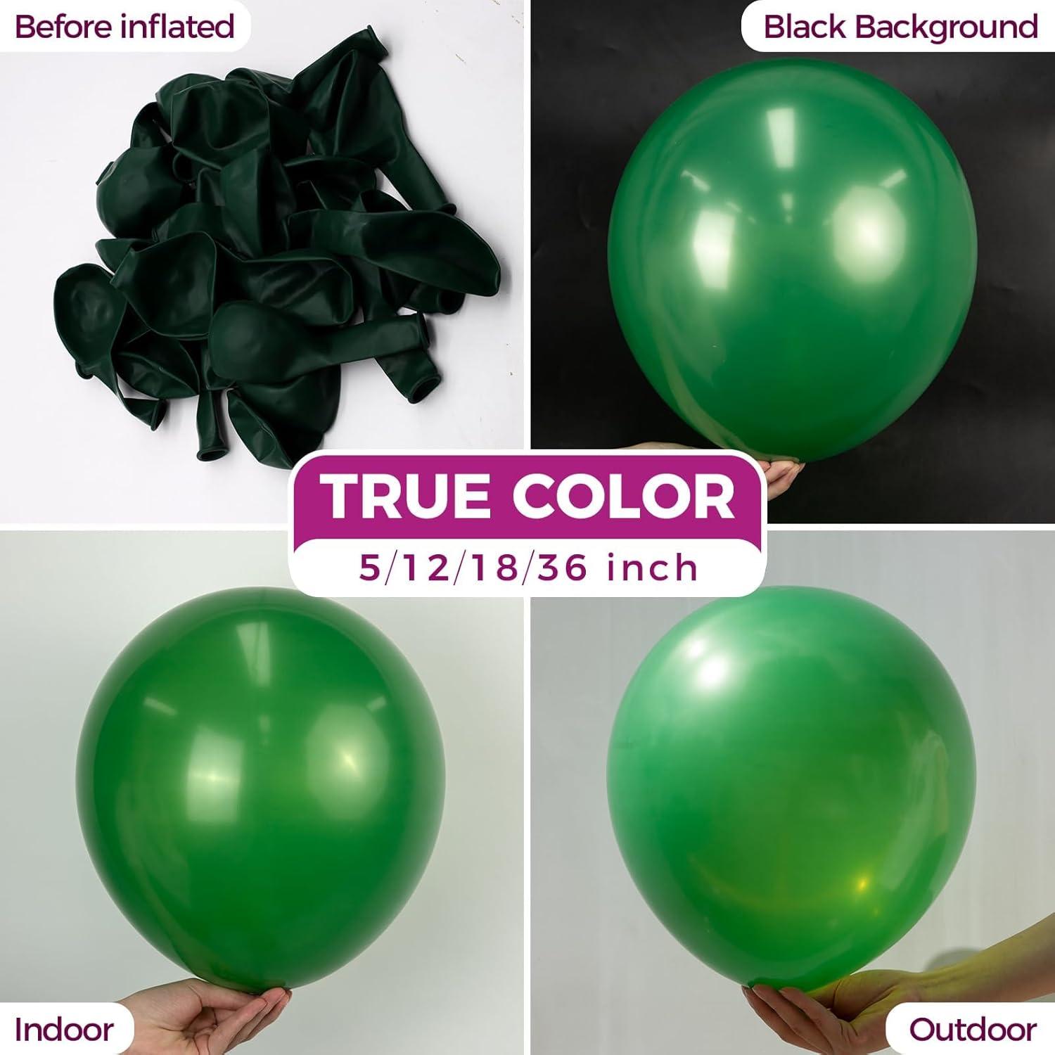 imageBezente Ivory White Balloons Latex Party Balloons 100 Pack 12 inch Round Helium Cream Beige Balloons for Wedding Birthday Gender Reveal Easter Tea Boho DecorationsA0084dark Green