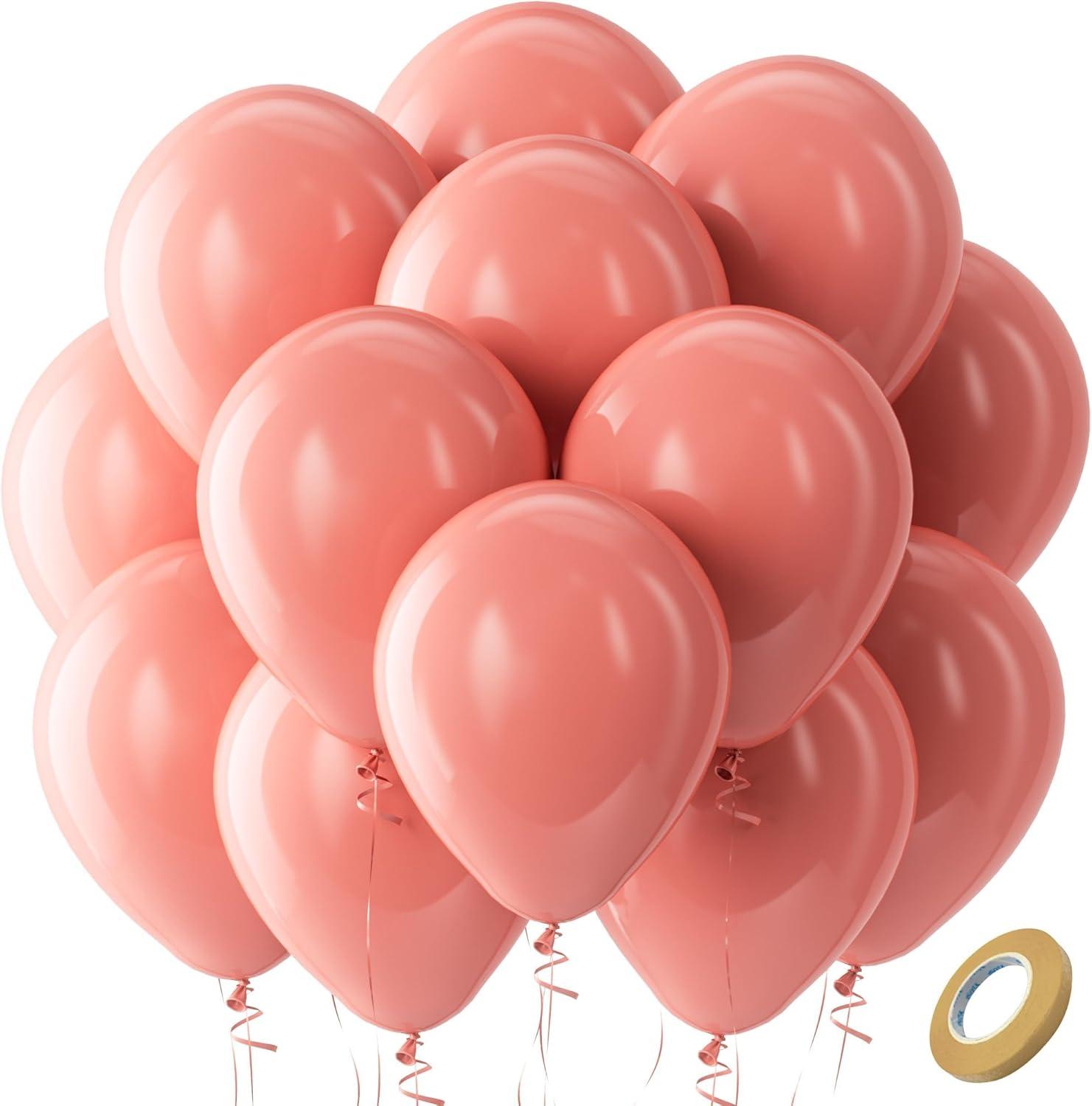 imageBezente Ivory White Balloons Latex Party Balloons 100 Pack 12 inch Round Helium Cream Beige Balloons for Wedding Birthday Gender Reveal Easter Tea Boho DecorationsA0093dusty Pink