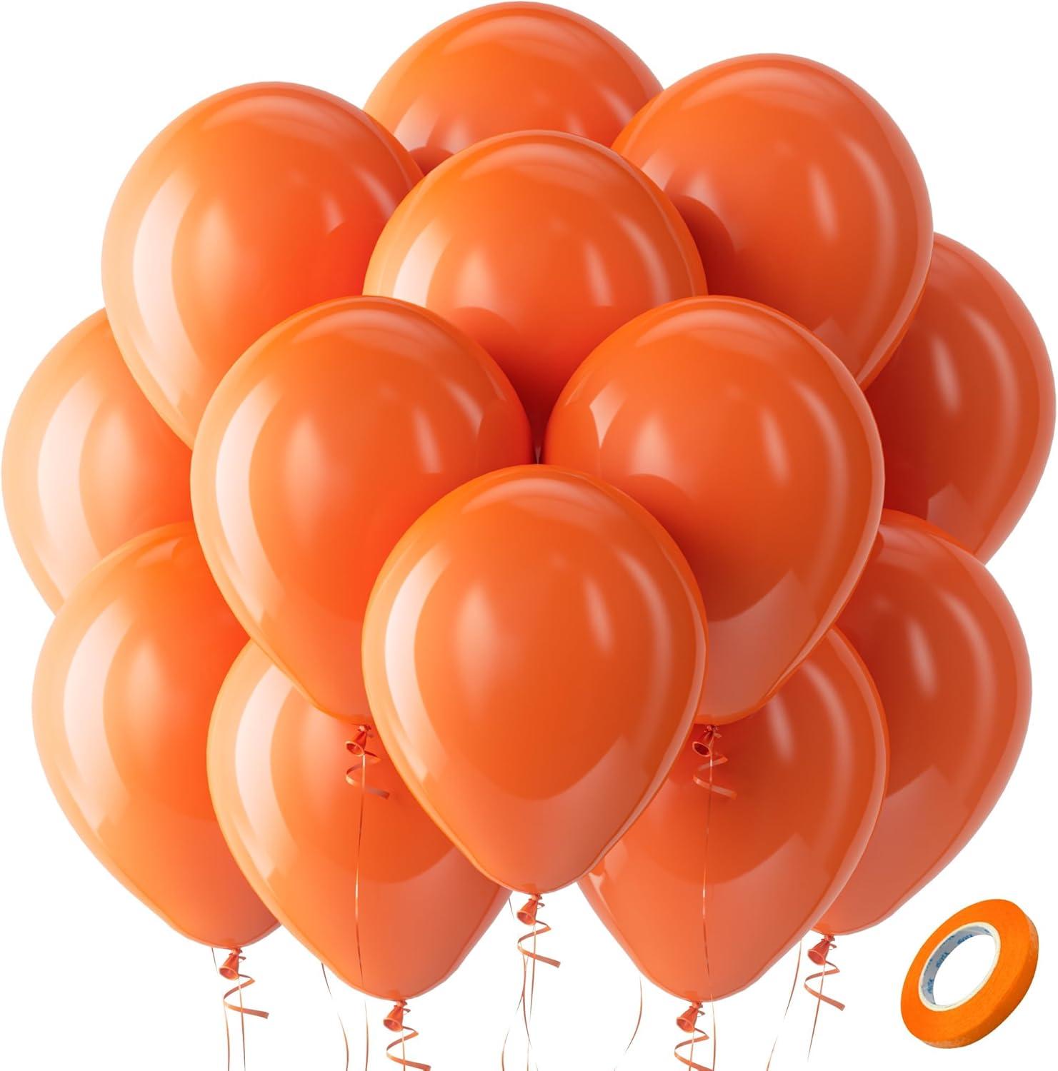 imageBezente Ivory White Balloons Latex Party Balloons 100 Pack 12 inch Round Helium Cream Beige Balloons for Wedding Birthday Gender Reveal Easter Tea Boho DecorationsA0112orange