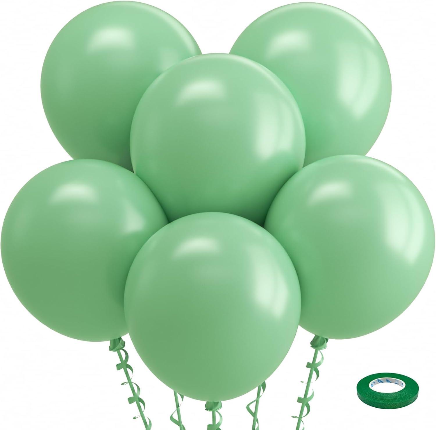 imageBezente Ivory White Balloons Latex Party Balloons 100 Pack 12 inch Round Helium Cream Beige Balloons for Wedding Birthday Gender Reveal Easter Tea Boho DecorationsA0085olive Green