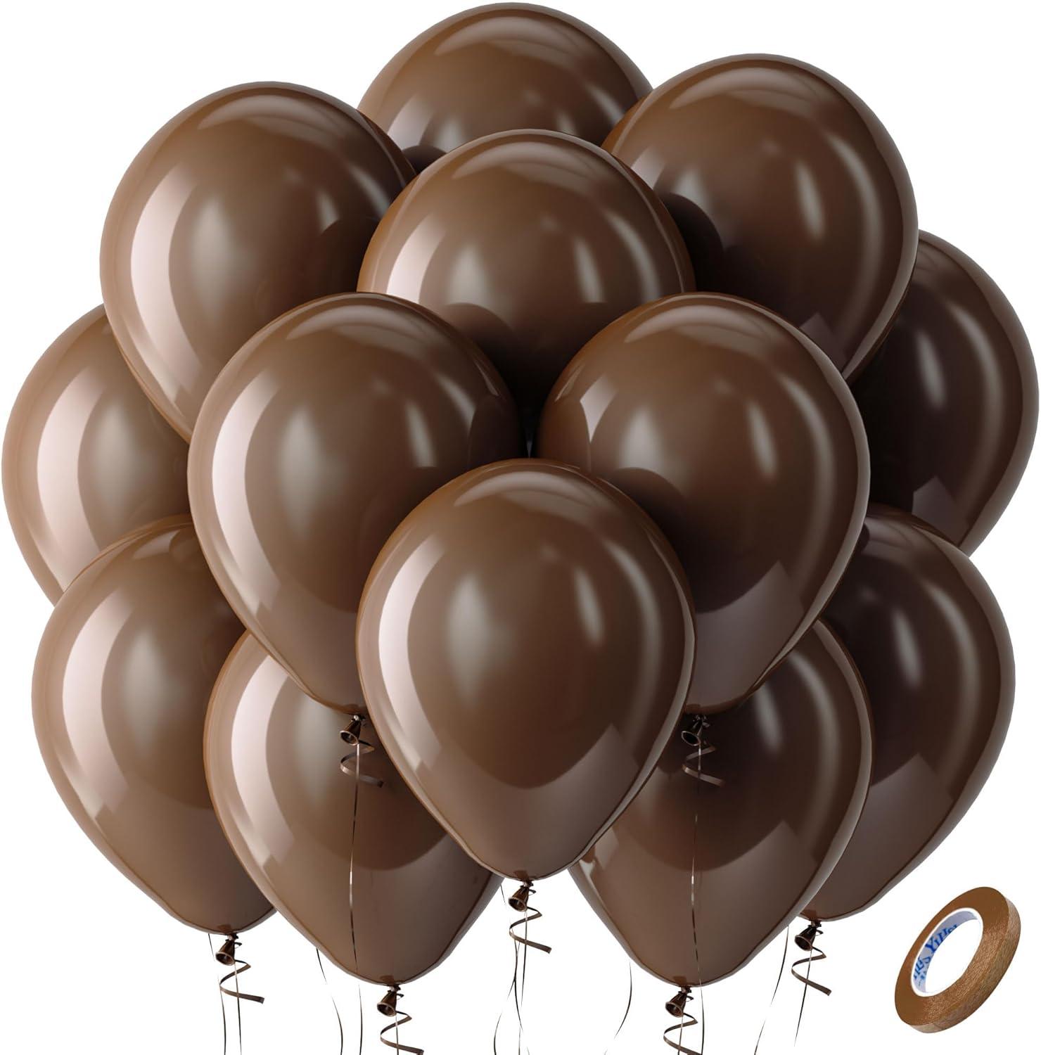 imageBezente Ivory White Balloons Latex Party Balloons 100 Pack 12 inch Round Helium Cream Beige Balloons for Wedding Birthday Gender Reveal Easter Tea Boho DecorationsA0122brown