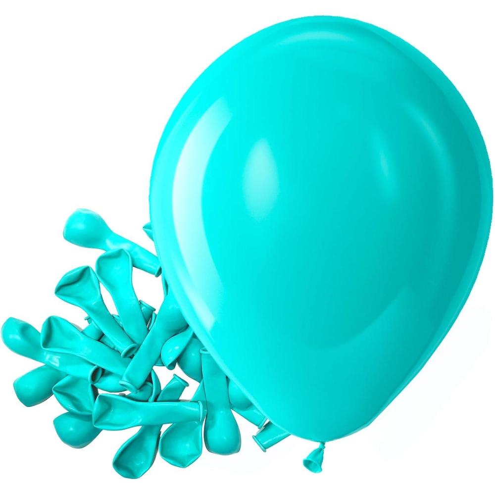 imageBezente Ivory White Balloons Latex Party Balloons 100 Pack 12 inch Round Helium Cream Beige Balloons for Wedding Birthday Gender Reveal Easter Tea Boho DecorationsA0076teal Blue