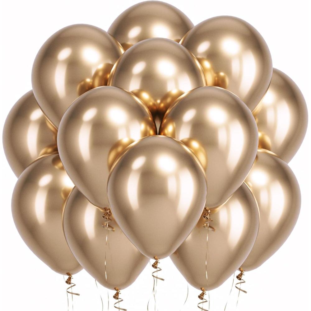 imageBezente Ivory White Balloons Latex Party Balloons 100 Pack 12 inch Round Helium Cream Beige Balloons for Wedding Birthday Gender Reveal Easter Tea Boho DecorationsB0021champagnegold