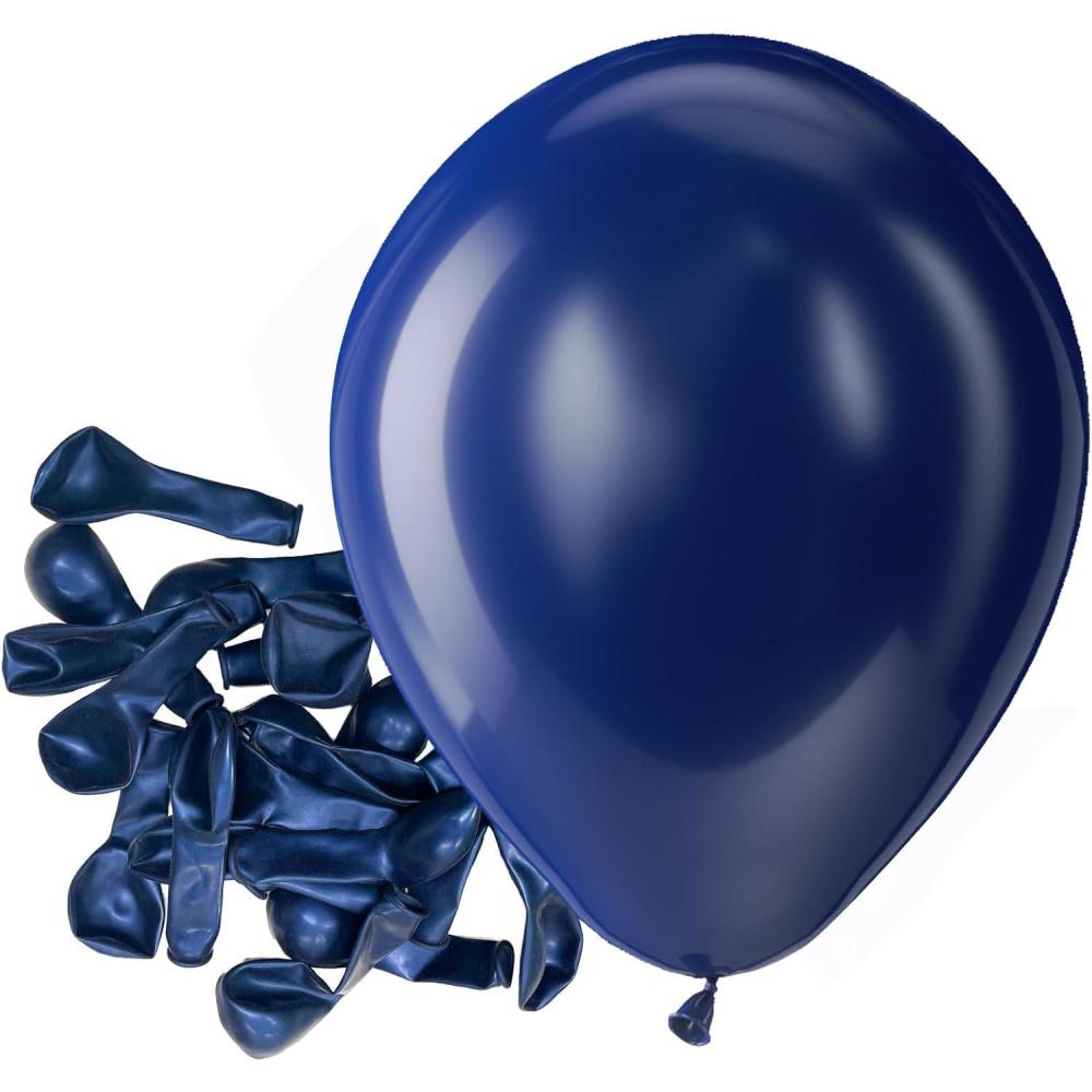 imageBezente Ivory White Balloons Latex Party Balloons 100 Pack 12 inch Round Helium Cream Beige Balloons for Wedding Birthday Gender Reveal Easter Tea Boho DecorationsA0077navy Blue