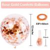 Bezente Dusty Pink Balloons Latex Party Balloons – 100 Pack 12 inch Round Helium Boho Blush Lilac Retro Pink Balloons for Graduation Anniversary Bachelorette Gender Reveal Princess Party Decorations(Confetti-rose Gold)