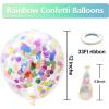 Bezente Dusty Pink Balloons Latex Party Balloons – 100 Pack 12 inch Round Helium Boho Blush Lilac Retro Pink Balloons for Graduation Anniversary Bachelorette Gender Reveal Princess Party Decorations(Confetti-colorful)
