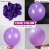 Bezente Ivory White Balloons Latex Party Balloons – 100 Pack 12 inch Round Helium Cream Beige Balloons for Wedding Birthday Gender Reveal Easter Tea Boho Decorations(A010-2-purple)