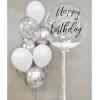 Bezente Ivory White Balloons Latex Party Balloons – 100 Pack 12 inch Round Helium Cream Beige Balloons for Wedding Birthday Gender Reveal Easter Tea Boho Decorations(Confetti-silver)
