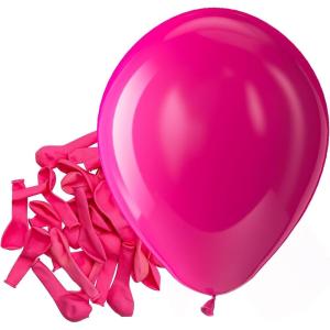 Bezente Ivory White Balloons Latex Party Balloons – 100 Pack 12 inch Round Helium Cream Beige Balloons for Wedding Birthday Gender Reveal Easter Tea Boho Decorations(A009-4-hot Pink)
