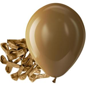 Bezente Ivory White Balloons Latex Party Balloons – 100 Pack 12 inch Round Helium Cream Beige Balloons for Wedding Birthday Gender Reveal Easter Tea Boho Decorations(A012-1-light Brown)