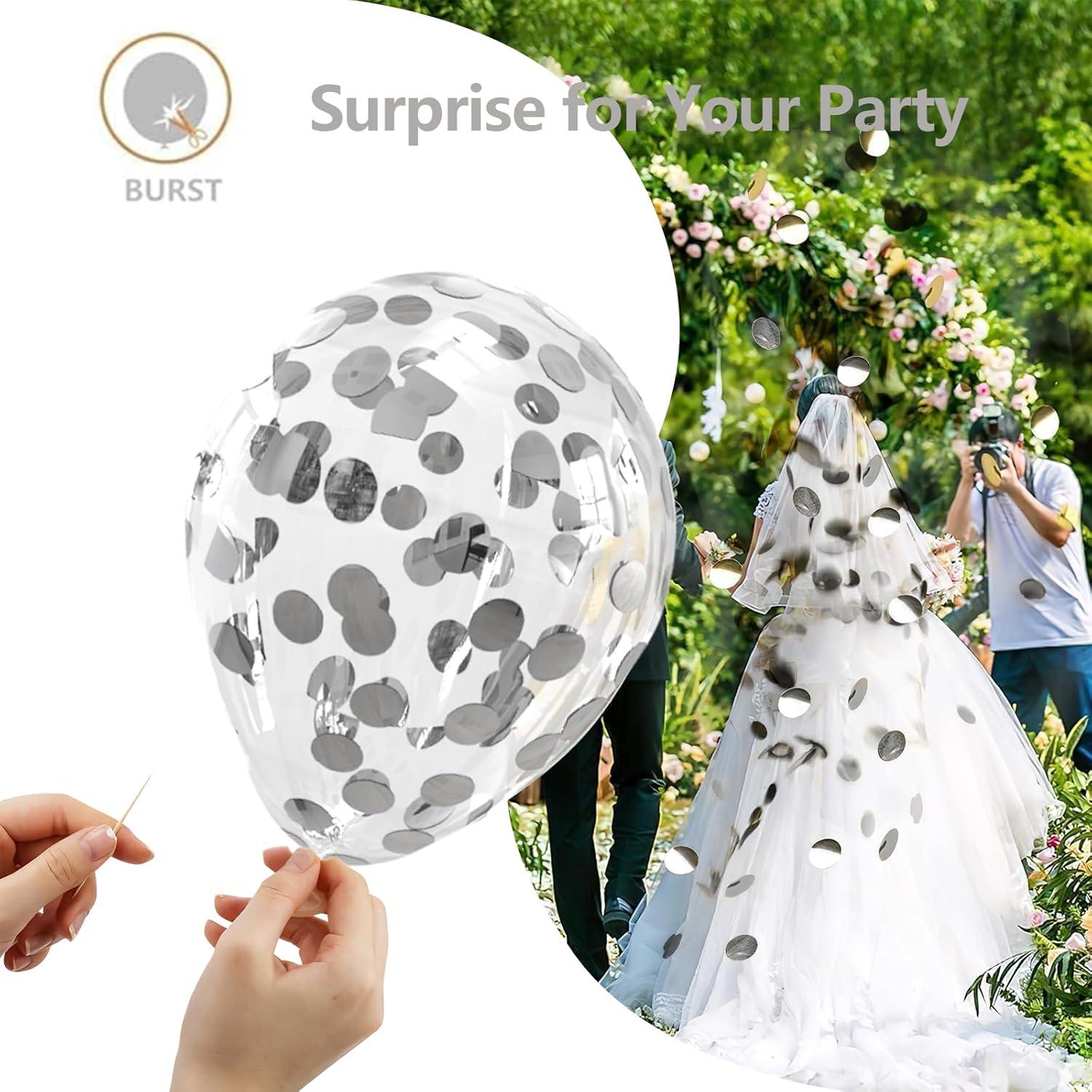 imageBezente Lime Green Latex Party Balloons 100 Pack 12 inch Round Helium Light Pastel Kelly Green Balloons for Graduation Wedding Engagement Spring Forest Theme Birthday Tea Party DecorationsConfettisilver