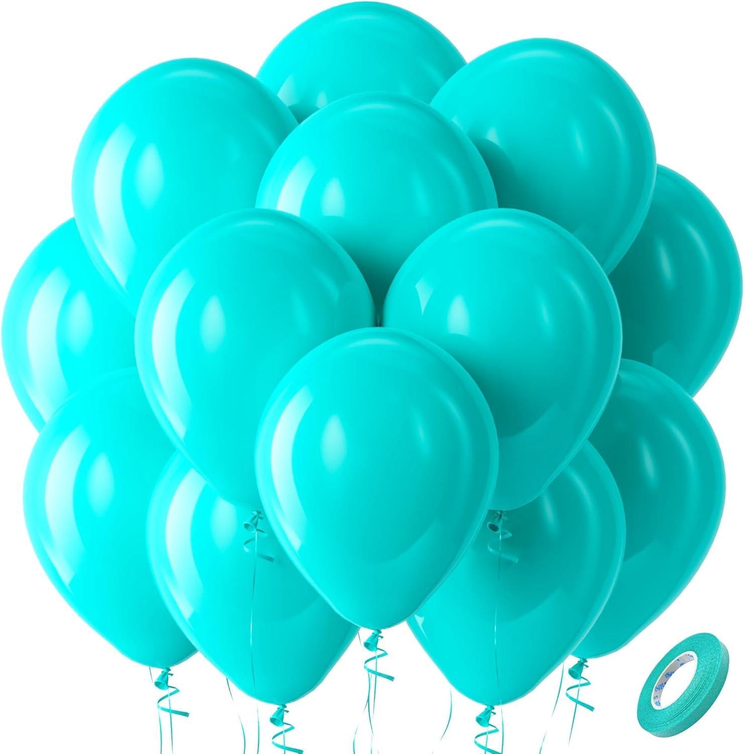 imageBezente Lime Green Latex Party Balloons 100 Pack 12 inch Round Helium Light Pastel Kelly Green Balloons for Graduation Wedding Engagement Spring Forest Theme Birthday Tea Party Decorations10tealg90