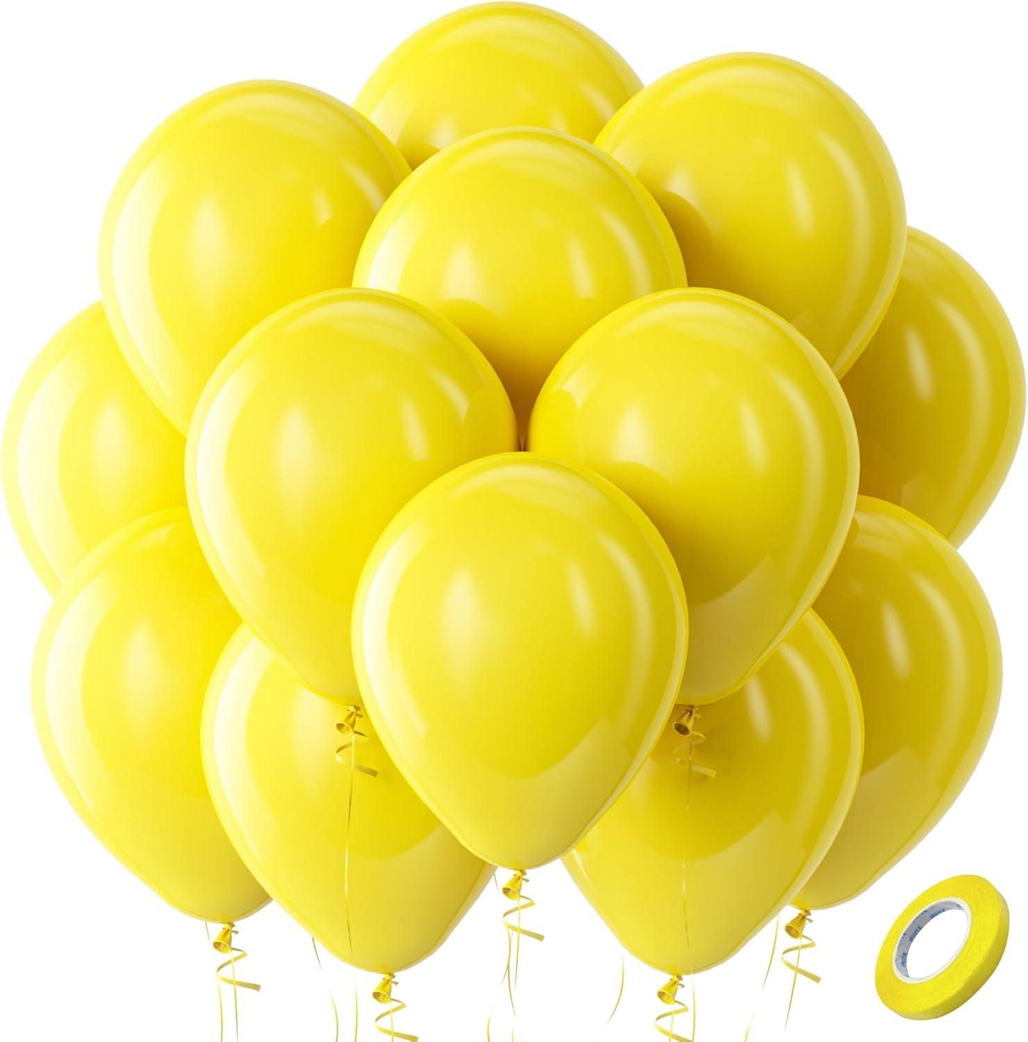 imageBezente Lime Green Latex Party Balloons 100 Pack 12 inch Round Helium Light Pastel Kelly Green Balloons for Graduation Wedding Engagement Spring Forest Theme Birthday Tea Party Decorations08yellowg55