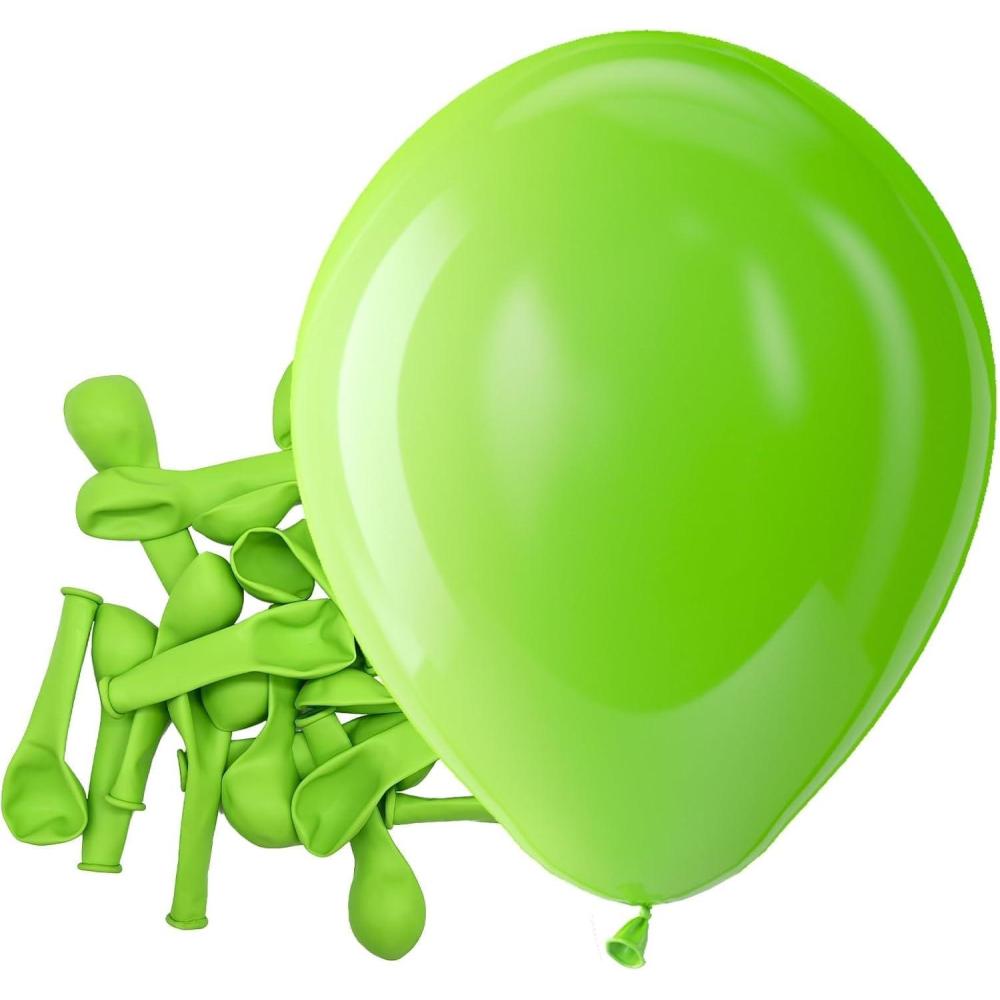 imageBezente Lime Green Latex Party Balloons 100 Pack 12 inch Round Helium Light Pastel Kelly Green Balloons for Graduation Wedding Engagement Spring Forest Theme Birthday Tea Party Decorations11greeng100