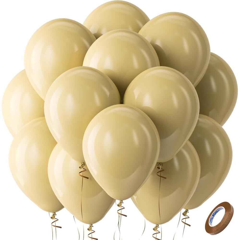 imageBezente Lime Green Latex Party Balloons 100 Pack 12 inch Round Helium Light Pastel Kelly Green Balloons for Graduation Wedding Engagement Spring Forest Theme Birthday Tea Party Decorations15brownp165