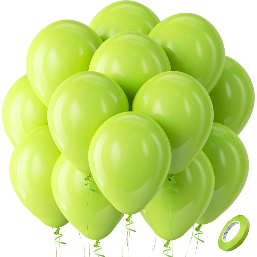 imageBezente Lime Green Latex Party Balloons 100 Pack 12 inch Round Helium Light Pastel Kelly Green Balloons for Graduation Wedding Engagement Spring Forest Theme Birthday Tea Party Decorations08yellowp57
