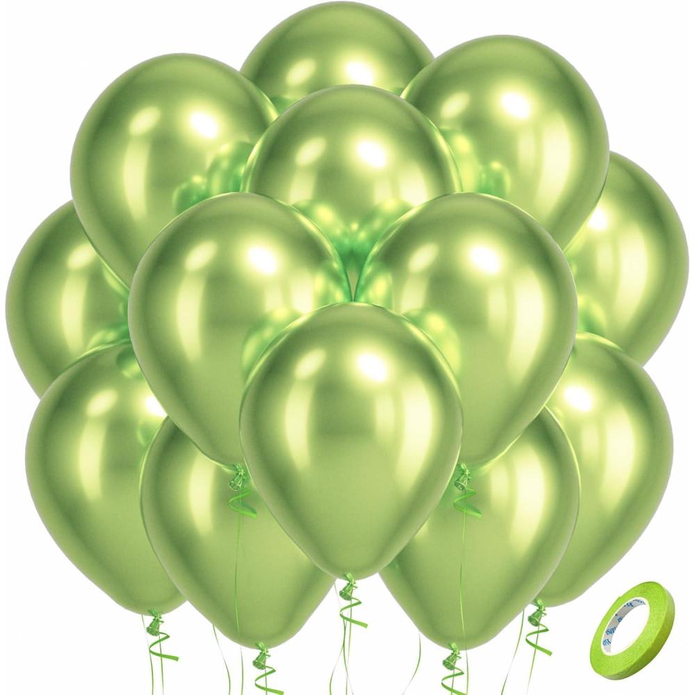 imageBezente Lime Green Latex Party Balloons  100 Pack 12 inch Round Helium Light Pastel Kelly Green Balloons for Graduation Wedding Engagement Spring Forest Theme Birthday Tea Party Decorations11greens98