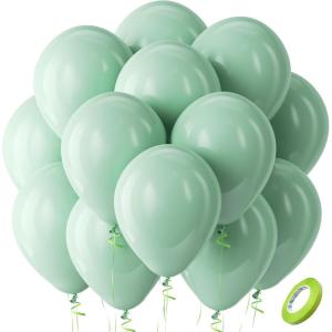 Bezente Lime Green Latex Party Balloons – 100 Pack 12 inch Round Helium Light Pastel Kelly Green Balloons for Graduation Wedding Engagement Spring Forest Theme Birthday Tea Party Decorations(11-green-p101)