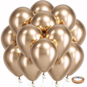 Bezente Lime Green Latex Party Balloons – 100 Pack 12 inch Round Helium Light Pastel Kelly Green Balloons for Graduation Wedding Engagement Spring Forest Theme Birthday Tea Party Decorations(05-gold-s30)