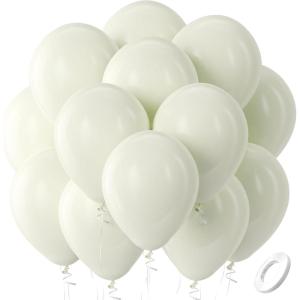 Bezente Lime Green Latex Party Balloons – 100 Pack 12 inch Round Helium Light Pastel Kelly Green Balloons for Graduation Wedding Engagement Spring Forest Theme Birthday Tea Party Decorations(04-white-g23)