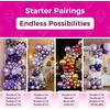 Bezente Metallic Green Balloons Latex Boho Party Balloons 100 Pack 12 inch(12-purple-s116)