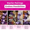 Bezente Metallic Green Balloons Latex Boho Party Balloons 100 Pack 12 inch(12-purple-s119)
