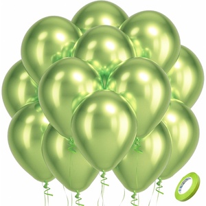 Bezente Metallic Green Balloons Latex Boho Party Balloons 100 Pack 12 inch(11-green-s98)