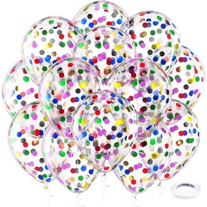 Bezente Metallic Green Balloons Latex Boho Party Balloons 100 Pack 12 inch(Confetti-colorful)